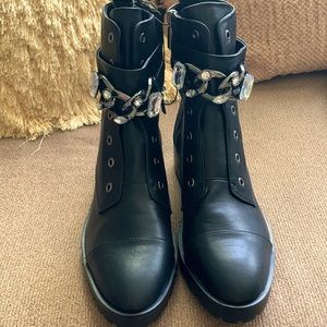 Karl Lagerfeld Karl Lagerfeld Paris Women's Patina Black Combat Boots Size 10